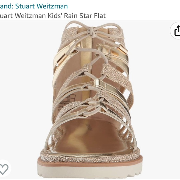 Stuart Weitzman Girls Rain Star Flat Sandal Size 5 NWOT - Picture 4 of 12
